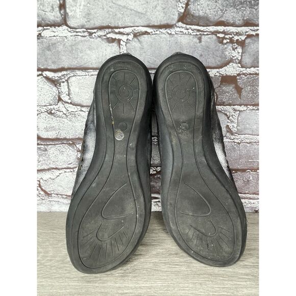 Sesto Meucci Pewter Leather Perforated Back Zip Wedge Shoes Women Sz 11N US/42EU - Picture 8 of 16